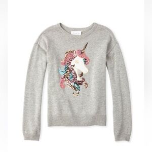 Girls Sequin Unicorn Sweater